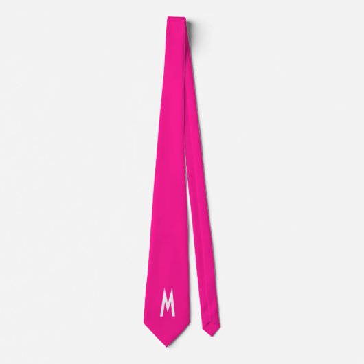 Einfache moderne Neon Fluorescent Pink Krawatte (Vorderseite)