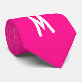 Einfache moderne Neon Fluorescent Pink Krawatte (Gerollt)