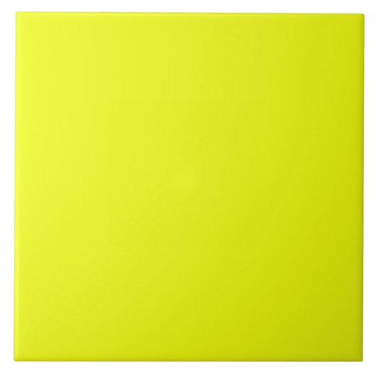 Einfache moderne Neon Fluorescent Yellow Fliese (Vorderseite)