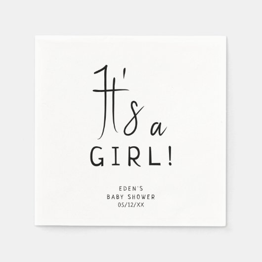 Einfache moderne Neutral-Dusche für Mädchen Serviette (Vorderseite)