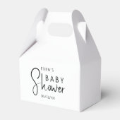 Einfache, moderne, neutrale Baby Duschbox Geschenkschachtel (Vorderseite)