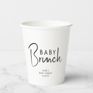 Einfache moderne neutrale Babybrunch Pappbecher