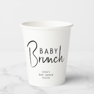 Einfache moderne neutrale Babybrunch Pappbecher