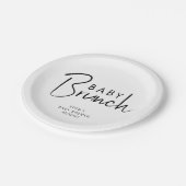 Einfache moderne neutrale Babybrunch Pappteller (Schrägansicht)