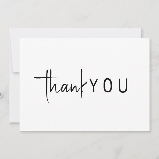 Einfache, moderne, neutrale Babydusche Dankeskarte (Vorderseite)