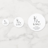 Einfache moderne, neutrale Babydusche Es ist ein M Konfetti (Vorderseiten)