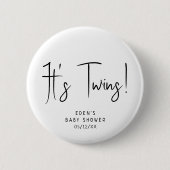 Einfache, moderne, neutrale Babydusche Es sind zwe Button (Vorderseite)