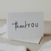 Einfache, moderne, neutrale Babydusche geklappt Dankeskarte