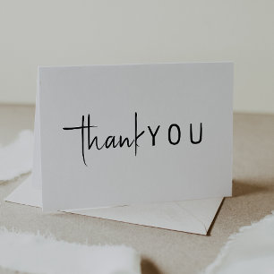 Einfache, moderne, neutrale Babydusche geklappt Dankeskarte