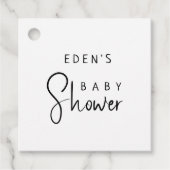 Einfache moderne, neutrale Babydusche Geschenkanhänger (Vorderseite)