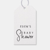 Einfache moderne neutrale Babydusche-Liebesmarken Geschenkanhänger (Vorderseite)