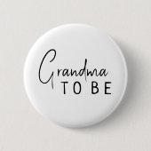 Einfache moderne neutrale Babydusche-Oma, um Button (Vorderseite)