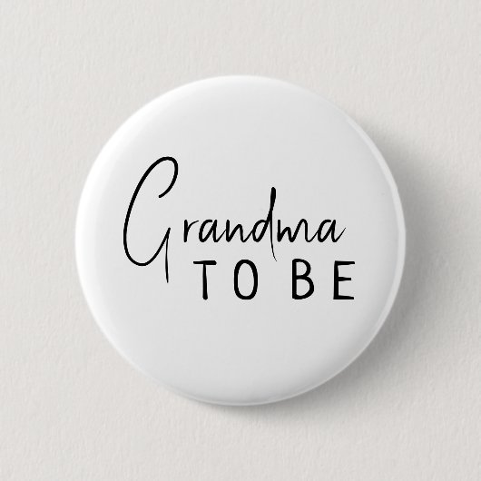 Einfache moderne neutrale Babydusche-Oma, um Button (Vorderseite)