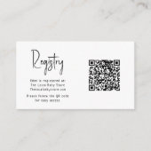 Einfache moderne neutrale Babydusche QR-Code Begleitkarte (Vorderseite)