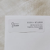 Einfache moderne neutrale Babydusche-Rücksendeadre