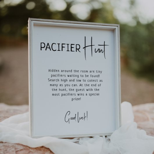 Einfache moderne neutrale Babydusche Schnuller-Jag Poster