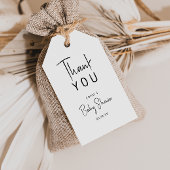 Einfache moderne neutrale Babydusche Vielen Dank Geschenkanhänger