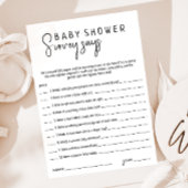 Einfache moderne, neutrale Babyduschkarte Einladung