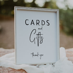 Einfache, moderne, neutrale Babyduschkarten und Ge Poster