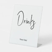 Einfache moderne neutrale Babyduschtränke Sockelschild (Vorderseite)