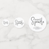 Einfache, moderne, neutrale Babysprinkle Konfetti (Rückseiten)