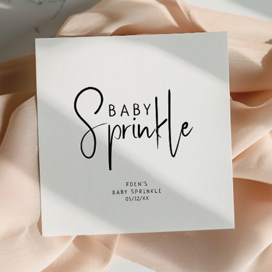 Einfache moderne, neutrale Babysprinkle Napkins Serviette