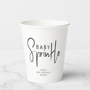 Einfache, moderne, neutrale Babysprinkle Pappbecher