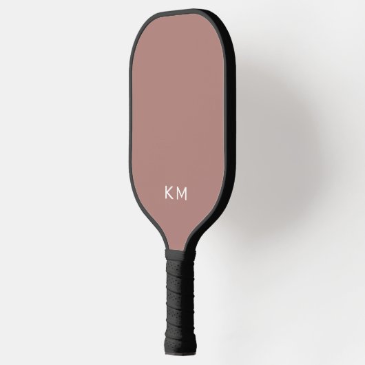 Einfache moderne neutrale Monogramm-Initialen Pickleball Schläger (Links)