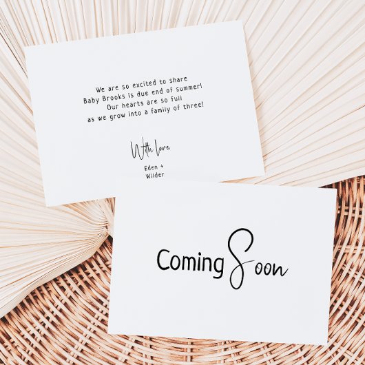 Einfache moderne neutrale Schwangerschaft Ankündigung