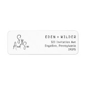 Einfache moderne neutrale Sippe und Rücksendeadres (Vorne)