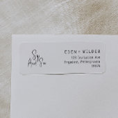 Einfache moderne neutrale Sippe und Rücksendeadres