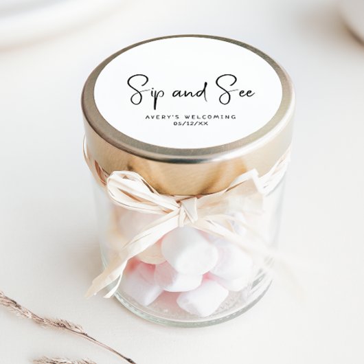 Einfache moderne neutrale Sippe und sehen Gefallen Runder Aufkleber