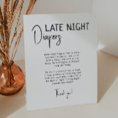 Einfache moderne, neutrale Spätdiaper Sockelschild