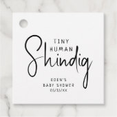 Einfache moderne, neutrale, winzige Menschenleucht Geschenkanhänger (Vorderseite)