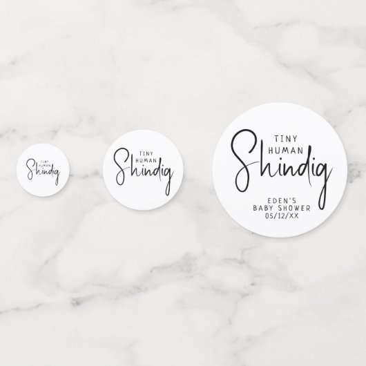 Einfache moderne, neutrale, winzige Menschenleucht Konfetti (Vorderseiten)