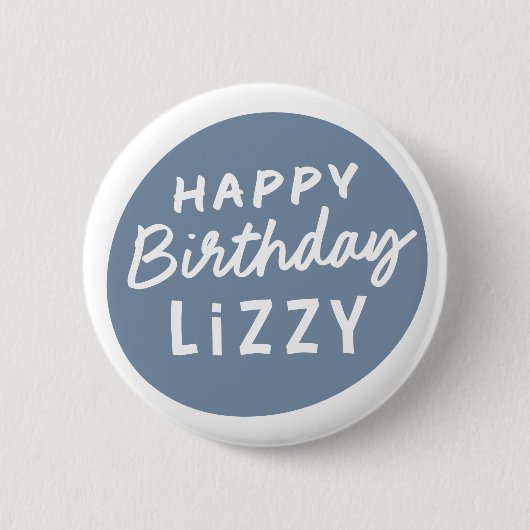 Einfache, moderne, nicht-Foto-Begrüßung Button (Vorderseite)