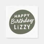 Einfache, moderne, nicht-Foto-Begrüßung Serviette (Vorderseite)