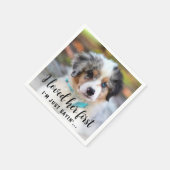 Einfache moderne Niedliche Foto Funny Dog Wedding Serviette (Ecke)