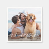 Einfache moderne Niedliche Foto Funny Pet Hund Hoc Serviette (Vorderseite)