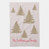 Einfache moderne, niedliche, neutrale Kabinenschri Geschirrtuch (Vertikal)