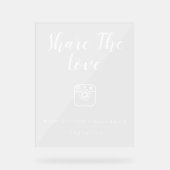 Einfache moderne Niedliche Social Media Sharing Si Acrylschild (Vorderseite)