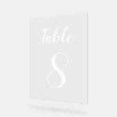 Einfache moderne Niedliche Tischnummer Acrylschild (Winkel)