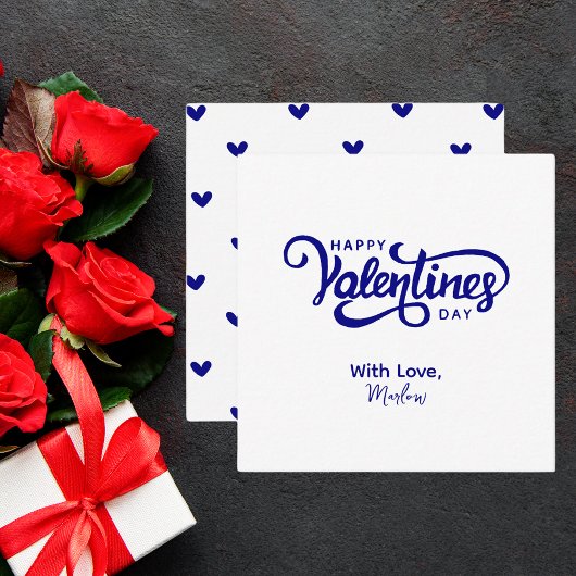 Einfache moderne Niedliche Valentine Mitteilungskarte