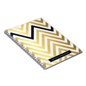 Einfache, moderne, niedliche Zickzack Muster, schw Notizblock (Rechte Seite)