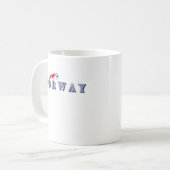 Einfache moderne norwegische Buchstabenflagge Souv Kaffeetasse (Vorderseite Links)