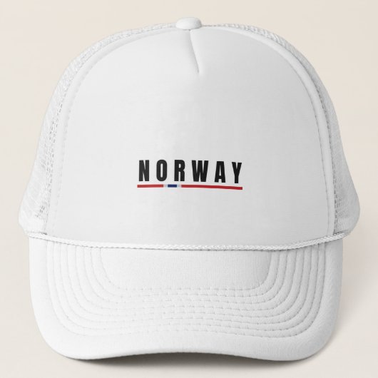 Einfache moderne norwegische Buchstabenflagge Souv Truckerkappe (Vorderseite)