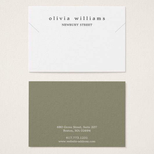 Einfache, moderne Notebook-Karte (Vorne & Hinten)