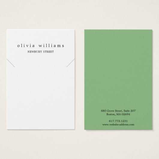 Einfache, moderne Notebook-Karte (Vorne & Hinten)