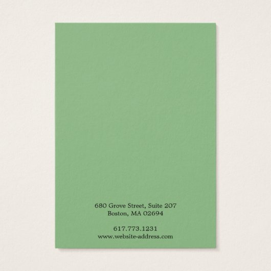 Einfache, moderne Notebook-Karte (Rückseite)