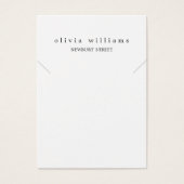 Einfache, moderne Notebook-Karte (Vorderseite)